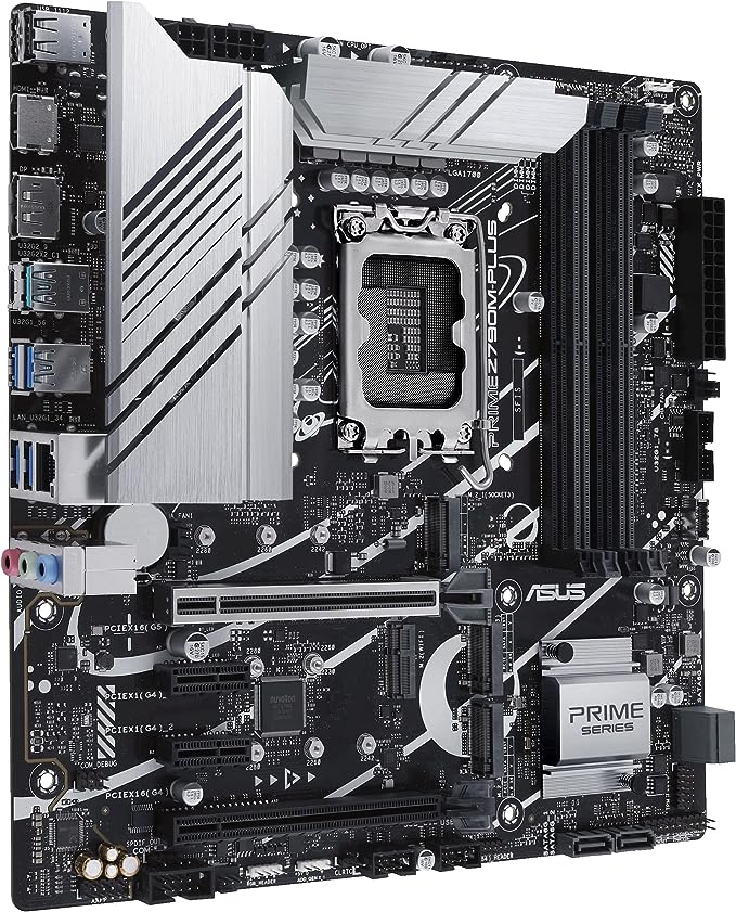 ASUS Prime Z790M-Plus LGA 1700(Intel 12th&13th Gen) microATX motherboard (PCIe 5.0, 3xM.2 slots,10+1 DrMOS,DDR5,1 Gb LAN, DP,USB 3.2 Gen2x2 Type-C,front USB3.2 Gen 1 Type-C, Thunderbolt(USB4)support) ASUS Prime Z790M-Plus LGA 1700(Intel 12th&13th Gen) microATX motherboard (PCIe 5.0, 3xM.2 slots,10+1 DrMOS,DDR5,1 Gb LAN, DP,USB 3.2 Gen2x2 Type-C,front USB3.2 Gen 1 Type-C, Thunderbolt(USB4)support)